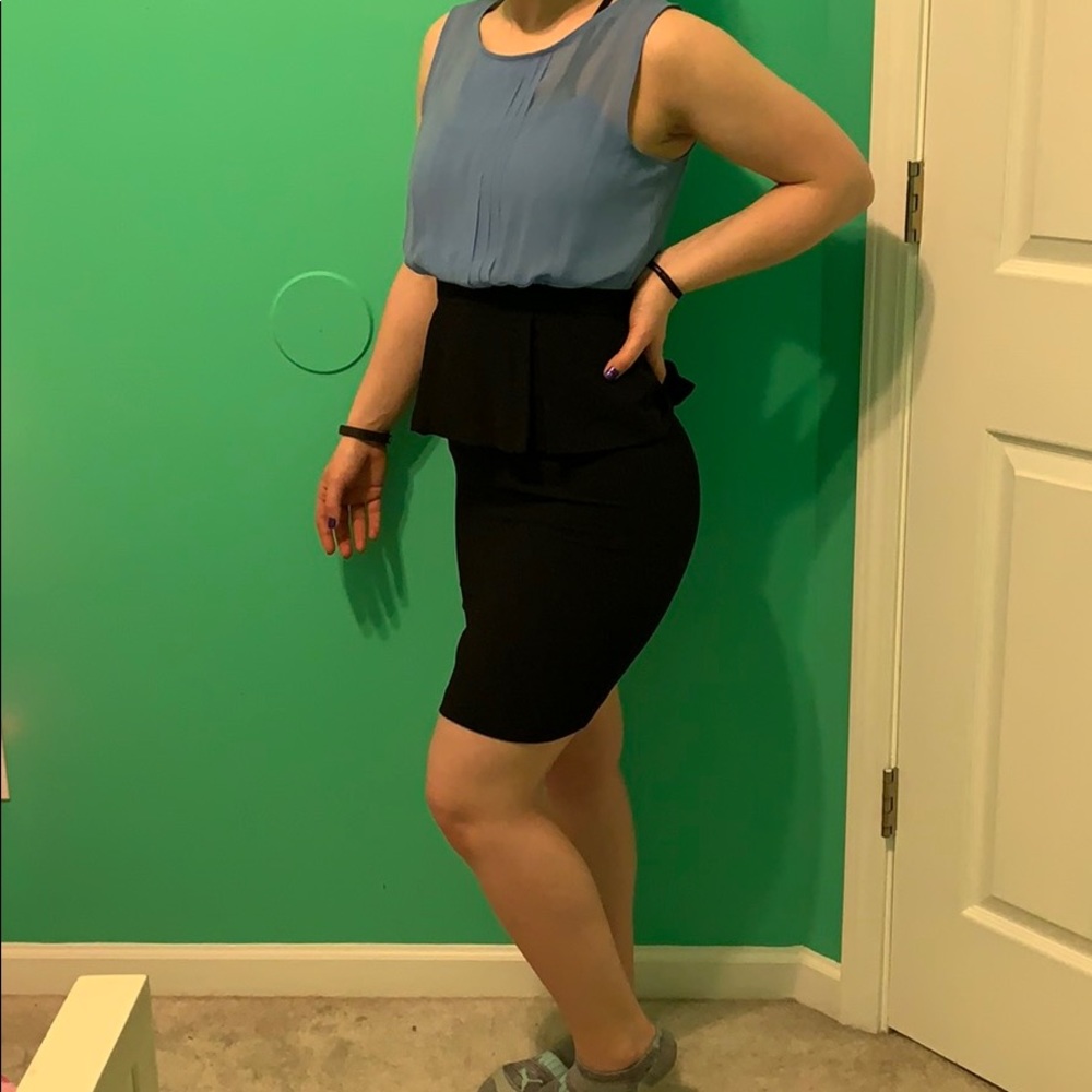 Powder blue ruffle dress
